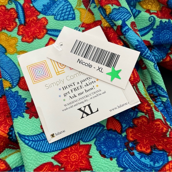 LuLaRoe Nicole Dress in “HOUSE OF HONG” Print NWT Size XL - Picture 9 of 11